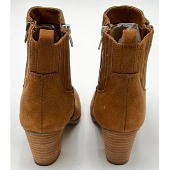 DV by Dolce Vita Catie Bootie Womens 7.5 Tan Suede Side Zip Fall Winter Fashion - Picture 5 of 5